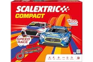 SCALEXTRIC - Circuito Compact - Pista de Carreras Completa - 2 Coches Incluidos - Escala 1:43 (Circuito Compact Speed Race)