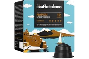 FRHOME Dolce Gusto 96 kapsułek do kawy z Dolce Gusto skombpatible - Il Caffè Italiano - mieszanka Napoli, intensywność 12