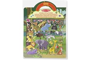 Melissa & Doug Libri adesivi bambini attacca stacca, Set stickers, Album stickers animali da safari per bambini, Giochi creativi da viaggio, Regalo per bambini dai 4 anni in sù