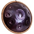 LOMUTY Handpan Débutan, Drum Instrument 9 Tons 18 Pouces, Hand Pan G Majeur, Tambour à Main avec Sac de Batterie et Support-Handpan pour la Guérison par le Son, la Méditation, le Yoga, Violet