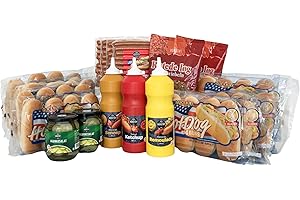 NOHAWA Mega Hot Dog Party Kit - For The Perfect Party With 40 Hot Dogs