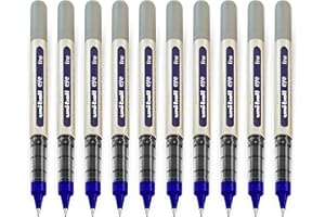 ‎UNI-BALL uni-ball - Uni Mitsubishi Pencil – 10 Eye-Fineliner-Stifte UB-157 – Tintenroller mit flüssiger Tinte blau – Spitze 0,7 mm – Schreiben Medium