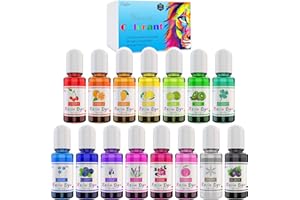 Colorant de Resine Epoxy - 15 Couleurs Pigment de Resin Epoxy de Concentré pour Art Resin, Fabrication Artisanale - Colorant Resine Epoxy Liquide pour Coloration Résine Peinture, Artisanat - 10ml