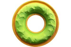 CAISHOW Dog Toy & Dog Ball Dog Disc 9 Inch Dog Frisbee Dog Flying Discs Training Toy Nylon Frisbee Apply To Throwing Catching Floats In Water & Safe Loading Food & Water (green)