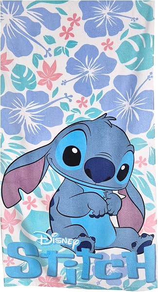Theonoi Disney Lilo und Stitch Kinder Handtuch Badetuch Strandtuch Duschtuch 70x140 cm 100% Baumwolle für Jungen & Mädchen – Öko Tex Standard - 1