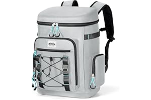 YULEEE 25L 30 Can Insulated Cooler Backpack - Leakproof Lightweight Cool Bag for Picnic,Beach,Camping, Hiking & Travel, Waterproof EVA Material, Portable Cooler Box for Men & Women