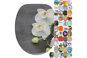 Sanilo Soft Close Toilet Seat, Wide Choice of New Toilet Seats, Stable Hinges, Easy to Mount (Pretty)