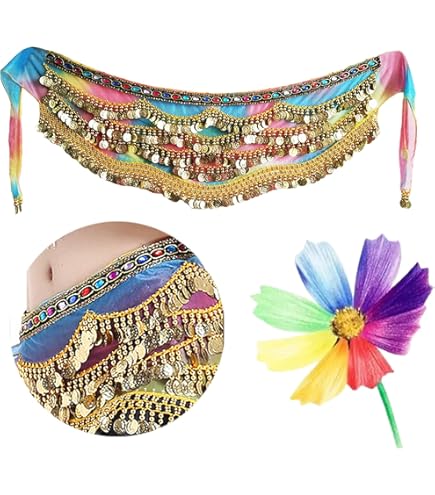 ROYAL SMEELA Buikdansrok met split voor vrouwen, oosterse dansrok, buikdanskostuum voor vrouwen, buikdansen lange rok, prestaties buikdansrok voor volwassenen, elastische taille, buikdans-outfit