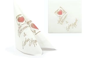 Aroba Airlaid 500 Tovaglioli Simil-Tessuto 19 Colori 40x40 cm Piegatura 1/4 di Alta qualtià per Matrimoni Aspetto Tessuto, per Feste di Compleanno, Catering, Hotel, Natale Motivo Willkommen