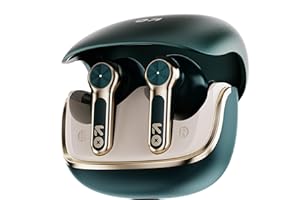 GOBOULT Newly Launched Raven in Ear TWS Earbuds with 70H Playtime, App Support, Quad Mic ENC, 50ms Ultra Low Latency, Dual Device Pairing, 10mm Driver, Bluetooth 5.4 Wireless Earbuds (Emerald Green)