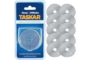 taskar Cuchillas Cúter rotativo (45 mm para OLFA etc – Pack de 10