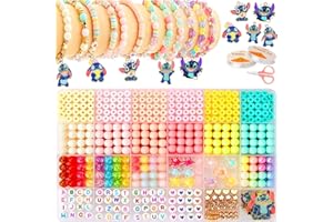 Spelitsow DIY Stitch Bracelet Set Stitch Gifts for Her Stitch Bracelet Gift for Women Girls Birthday Christmas Stitch Jewellery Stuff Gifts for Stitch Fans Lover