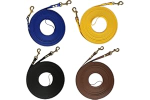 bio-leine Doppellonge 17 m lang I 16mm breit - in Schwarz - Longe Longierleine für Pferde aus Beta Biothane I Pferdelonge für Reitsport