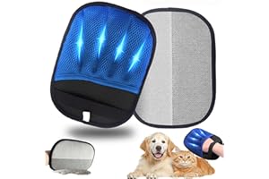 TOOHAO Gant Anti Poils Animaux, Epaissi Électrostatique Gant Anti Poil Chat pour Enlever Les Poils des Chien Qui Tombent sur Le Vêtement Canapé Tapis Siège Auto, Réutilisable & Écologique (Bleu)
