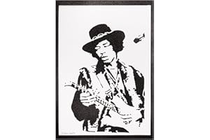 moreno-mata Autentici Graffiti Fatti a Mano Jimi Hend... Handmade Poster Musica Quadro Moderno Soggiorno Decorazione Parete Regalo Uomo e Donna
