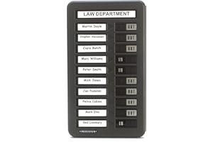 SPACEWORX Indesign In/Out Board Single Column 10 Name W207xH360mm Ref WPIT10I