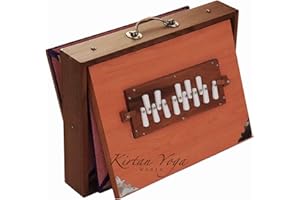 KIRTAN YOGA WORLD.COM Shruti Box Raga Standard,professional model, Teak wood, scale C to C (C3 to C4), 39 x 30 x 8,5 cm, weight 3,5 Kg, tuned at 440Hz (432Hz on request)