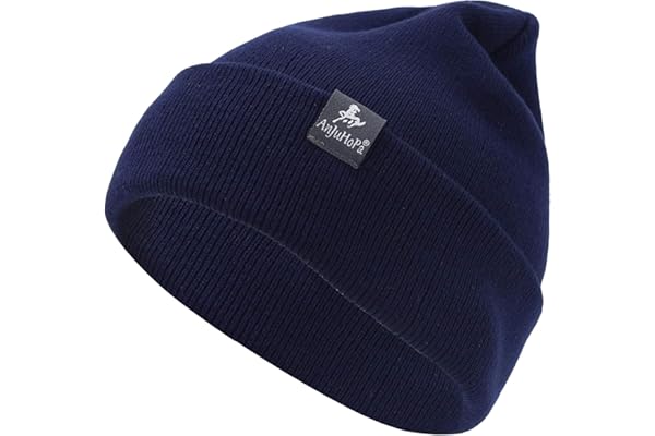 AnJuHoPa Bonnets Unisexes Simplement Tricotés Bonnets en Tricot Extensible Doux pour Un Style branché de la Vie Quotidienne