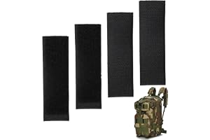 4 Pieces Molle Adapter, Soft Straps Velcro Soft Vest Accessories for Tactical Gear Tactical Vest Accessories for Backpack, Outdoor, 4 Pcs, Black, One Size, blackone