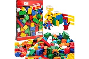Gr8ware Bloques de construcción 1000 Piezas Ladrillos clásicos Formas Multicolores Bloques de construcción Juguetes de educación temprana Bloques de construcción Juego de Juguetes de construcción