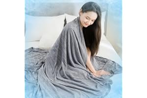‎OMERAI OMERAI Kühldecke Sommerdecke 200X220CM Doppelseitige Kühldecke zum Schlafen Selbstkühlende Dünne Sommerdecke Atmungsaktiv Kühlende Sommerdecke Kühldecke für Menschen für Bett Sofa Reise Grau