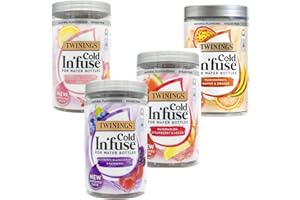 Twinings Cold Infuse Bundle of 4 Cold Tea Flavour Selection with Hubsidia TY Card