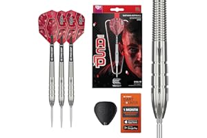Target Darts Nathan Aspinall Generation 1 Steel Tip Darts, 90% Tungsten Dart Set, 22G/24G/26G | G1 Player Edition Darts mit Swiss Point Tips oder festen Spitzen, Pro Grip Schäften, Nr. 6 Dart Flights
