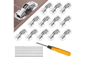 Jiaxitek 12 Pcs 90-Degree 3-Inch Concealed Cabinet Hinges for Closet an Bathroom Cabinet Doors