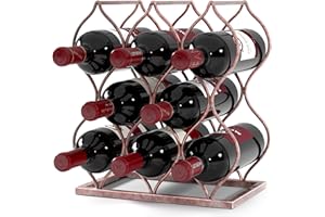 Will's Tabletop Wine rack - Imperial Trellis (8 Bottle, Rose Gold) – Freestanding countertop wine rack and wine bottle storage, perfect wine gifts and accessories for wine lovers, no assembly required