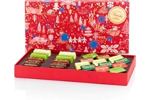 Venchi - Colección Navidad - Caja regalo con Minilingotes y bombones Gianduiotto surtidos, 230 g - Idea de regalo - Sin gluten