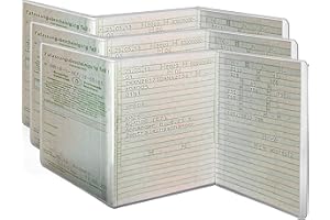 L & P CAR DESIGN L&P, custodia protettiva per libretto di circolazione dei veicoli, 3 pezzi, in PVC trasparente, per moto e motocicli (compatibilità con documentazione italiana non garantita)