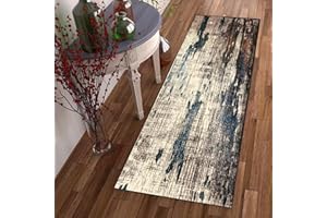 DTUQYX Läufer Lang Flur rutschfest Teppich Küche 40 x 120CM, Polyester Waschbar und Dauerhaft, Schlafzimmer Muster Carpet, für Wohnzimmer Büro Esszimmer, Anpassbar Teppichläufer Meterware
