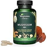 Mushroom Complex | 6 Vitalpilze: Reishi, Cordyceps, Shiitake, Chaga, Hericium, Agaricus | PREMIUM: Beta-Glucane + Polysacchar