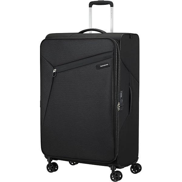JUMP Valise Moorea 2 Extensible 4 Roues - 55x40x20/24cm, Polyester Résistant, Serrure TSA, Noir