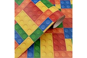 GOYAPRINT Papel Pintado Autoadhesivo Bloques de Construccion 40x250 cm Vinilo Decorativo para Paredes y Muebles (Piezas)