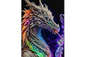 DAERLE 5D Diamond Painting Kits Dragón, Diamond Painting Kit Completo, Kit de Pintura de Diamantes Kits Adultos, Pintura de Diamantes, Pintura de Diamantes, Pintura Diamante 30x40cm