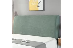 HAMON Bed Headboard Cover, Single/King/Double Bed Headboard Slipcover Stretchable Dustproof Protective Headboard Backrest Cover for Bedroom Bed Head Decor (Green, 180cm / for 170-190cm headboard)
