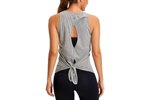 CRZ YOGA Débardeur de Sport Femme Gilet Yoga Shirt sans Manches Running Fitness Dos Ouvert Tank Top