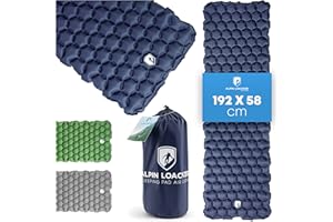 ALPIN LOACKER Matelas de Camping recyclé - Matelas de Camping - Matelas Gonflable et extérieur - Matelas Isolant Ultra léger pour Le Camping et l'extérieur - Petit Format - Bleu