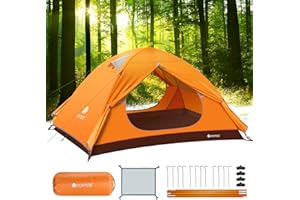 V VONTOX Tent, Camping Tent 2-3 Man, Backpacking Tent Lightweight, Waterproof Windproof UV Protection, Two Doors Dome Tent, Easy Setup, for Family in Traveling, Beach, Camping and Outdoor Activity