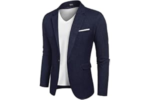 COOFANDY Herren Anzugjacke Sakko Sportlich Freizeit Blazer Regular Fit Männer Anzug EIN Knopf Business