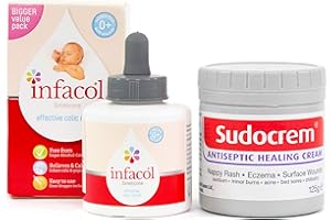Infacol & Sudocrem New Born Bundle | Includes Infacol Colic Drops 85ml + Sudocrem Antiseptic Healing Cream 125g | Colic relief for babies and Nappy Rash Cream