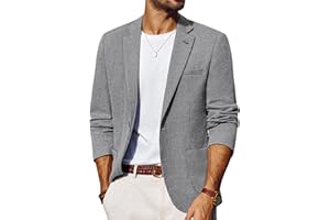 PJ PAUL JONES Sakko Herren EIN Knopf mit Reverskragen Anzugjacke Sportlich Blazer Hochzeit