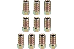 X AUTOHAUX 10pcs Motorcycle Brake Line Tube Fittings 3/8 x 24 UNF for 3/16"