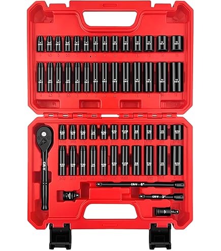 WETT 32-teiliges Sechskant-Bit-Steckschlüssel-Set – S2-Stahl, SAE & Metrisch, 5/64" Bis 3/4" & 2-19 Mm