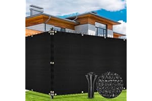 Duerer Malla de Ocultacion Jardin 1.8m x 15.2m Malla de Sombreo 170g/m² Densidad HDPE Protección UV Privacidad para Vallas De Jardin, Terraza, Balcón y Vallas, Negro