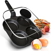 endusor Padella Pancake e Uova Fritte a Induzione con Coperchio | Rivestimento antiaderente, Induzione Gas Ceramica Elettrico