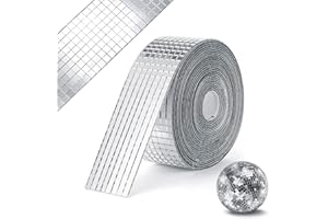 TUOYECHEN Mosaik Spiegel 8040 Stück Quadratische Selbstklebende Spiegel Mosaik Aufkleber Selbst Adhesive Mosaic Glas Mini Spiegel Fliesen für Bad Küche Wohnzimmer Dekoration(5M Silber)