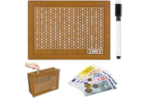 YDMAJF Hucha de Madera con Contador y Objetivo de Ahorro, Ayuda a los Niños a Desarrollar el Hábito de Ahorrar Dinero