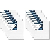 HomeStrap Cotton Canvas Board Medium Grain 4 X 6 inch - Pack of 12 - White